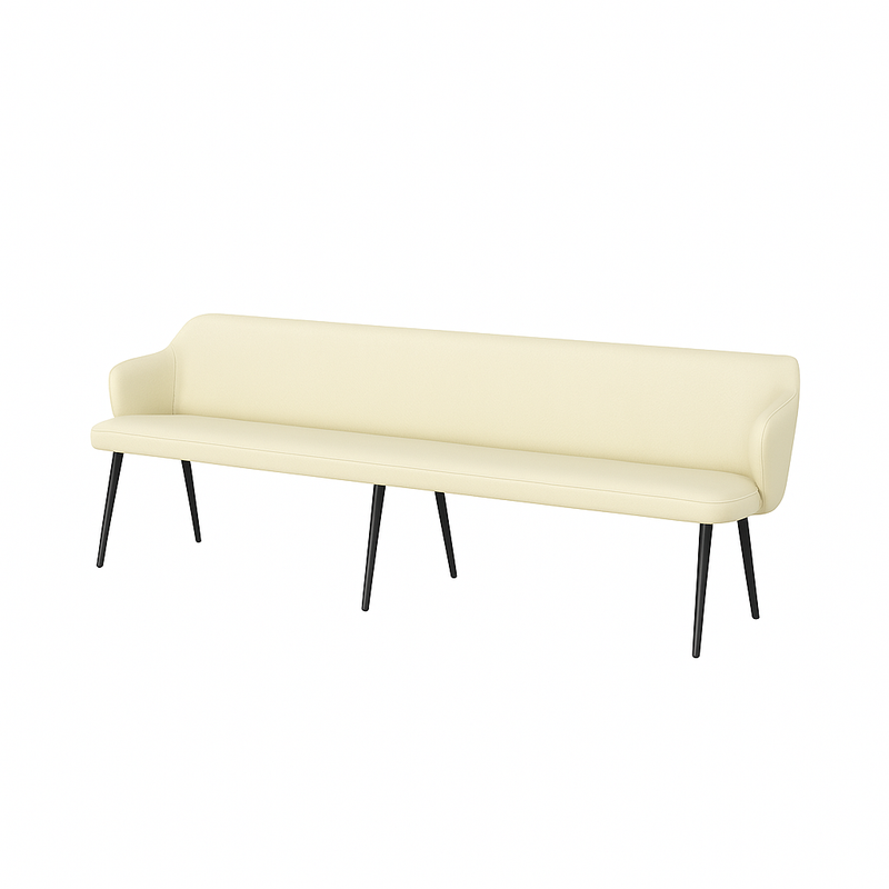 Bancheta piele ZOE culoare BEJ DESCHIS