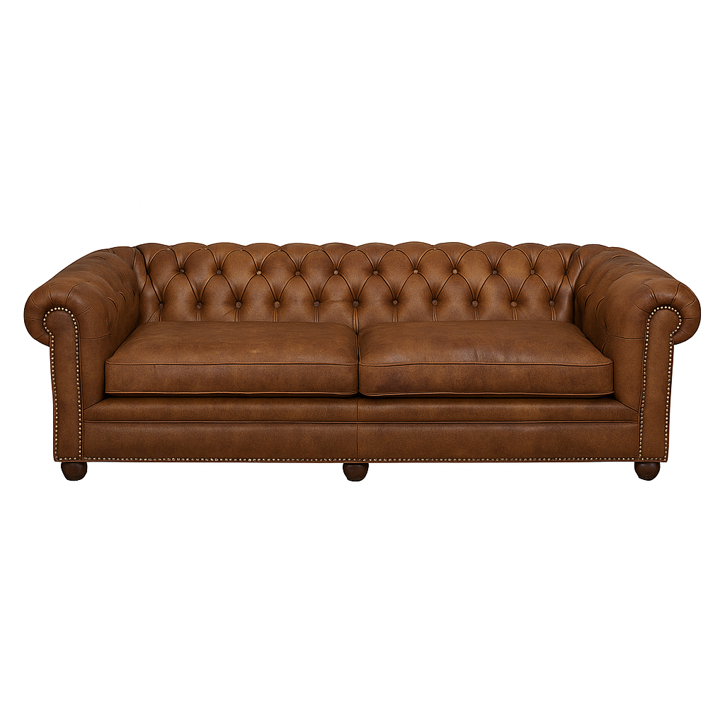 Canapea chesterfield GYMA piele MARO