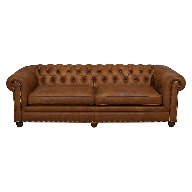 Canapea chesterfield GYMA piele MARO