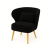 Fotoliu catifea NEAGRA | model CAPRICE