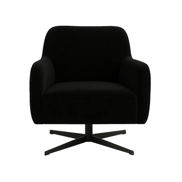 Fotoliu catifea NEAGRA | model RICO