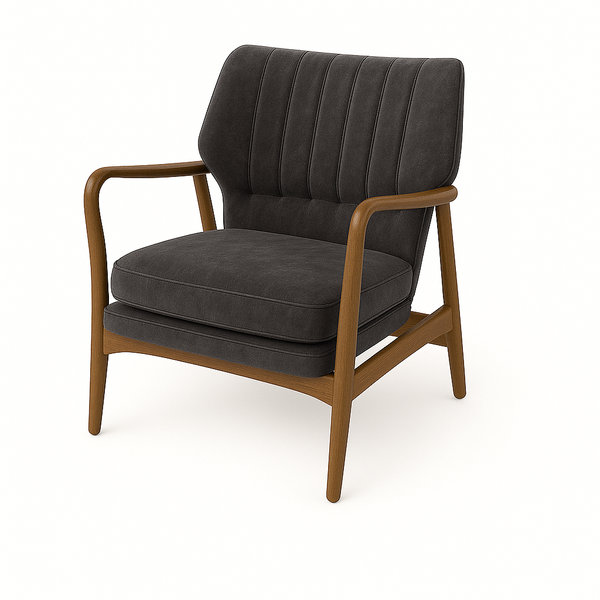 Fotoliu catifea GRI | model VIA