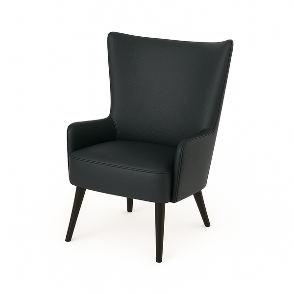 Fotoliu piele NEAGRA | model LAURA