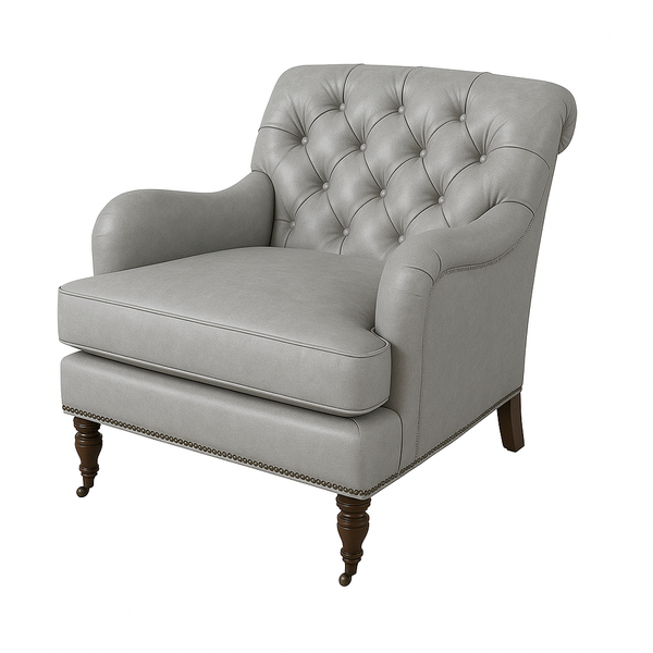 Fotoliu chesterfield CALEDONIAN piele GRI