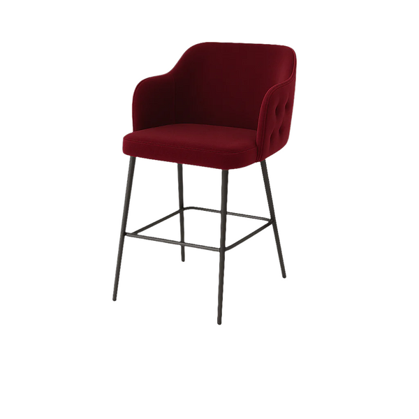 Scaun bar catifea BEJ | model TEONA