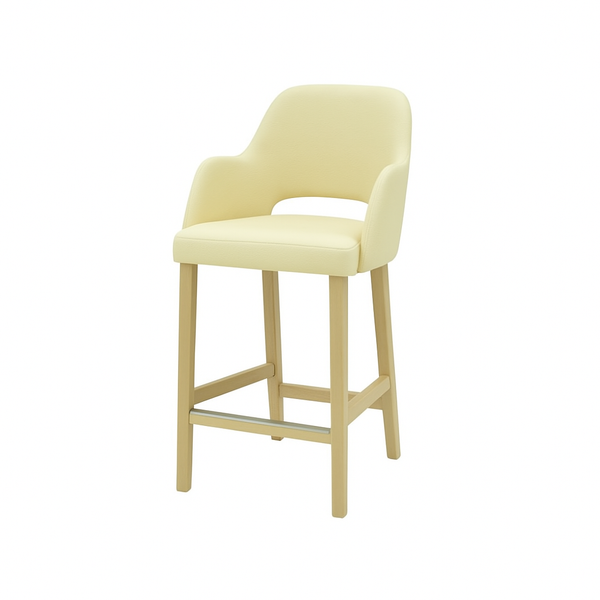 Scaun bar piele GALBENA | model APRIL