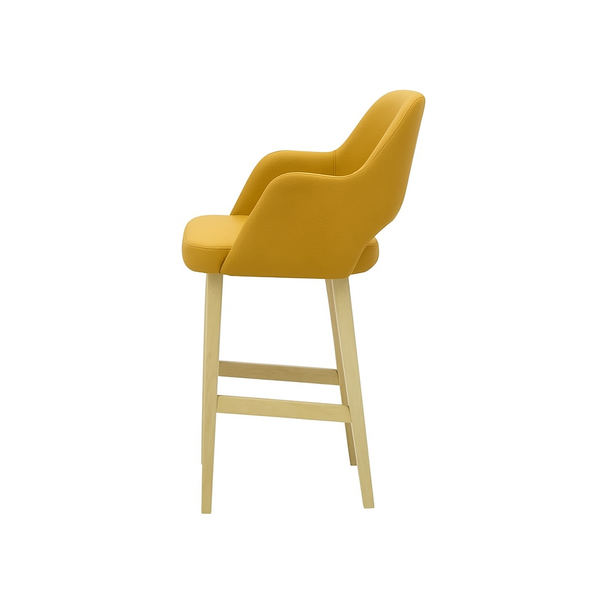 Scaun bar piele naturala BEJ | model APRIL