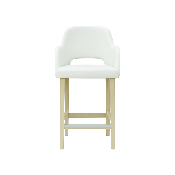 Scaun bar piele naturala BEJ | model APRIL