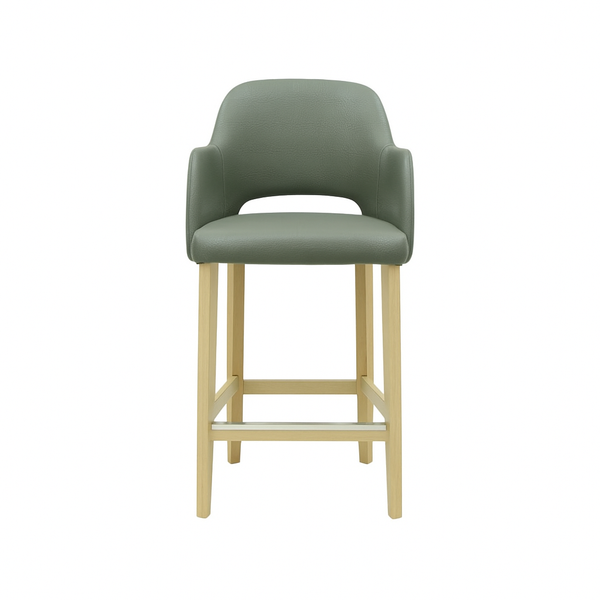 Scaun bar piele naturala BEJ | model APRIL