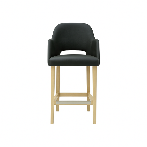 Scaun bar piele naturala BEJ | model APRIL