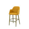 Scaun bar piele GALBENA | model PINO