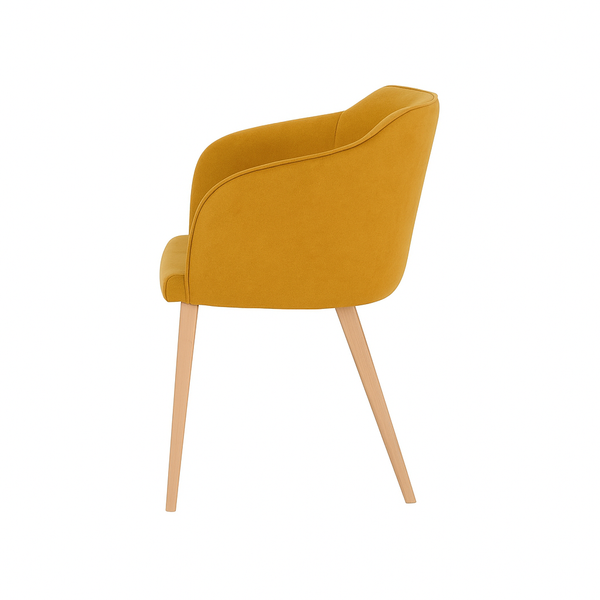 Scaun catifea GALBENA | model CROCO