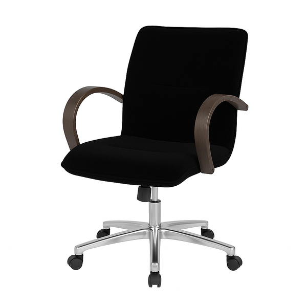 Scaun ergonomic catifea NEAGRA | model OMEGA O