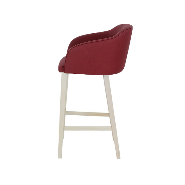 Scaun bar piele naturala BEJ | model CROCO