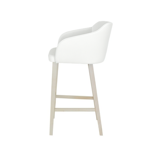 Scaun bar piele naturala BEJ | model CROCO