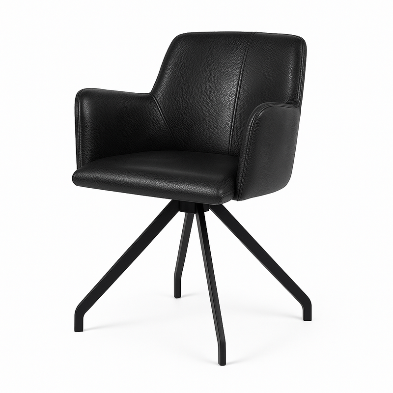 Scaun piele NEAGRA | model GIANI