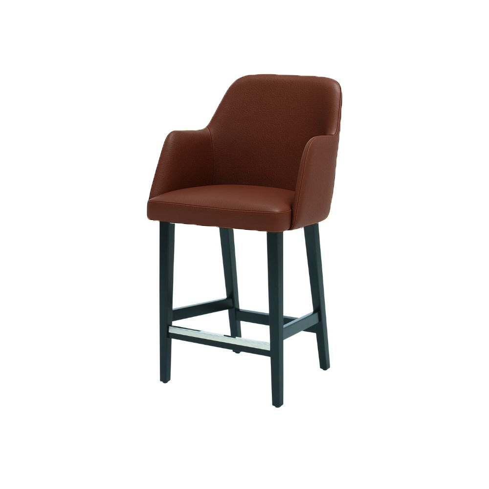 Scaun de bar piele GALBENA | model PINO