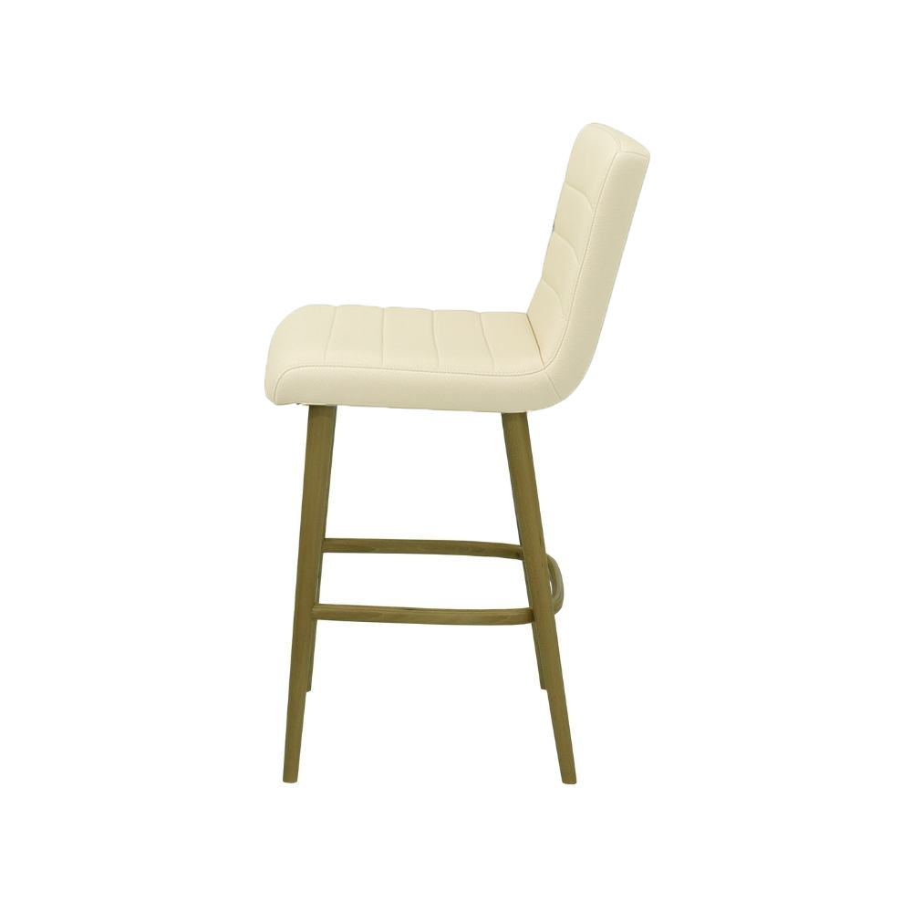 Scaun insula piele naturala GALBENA | model RIGA