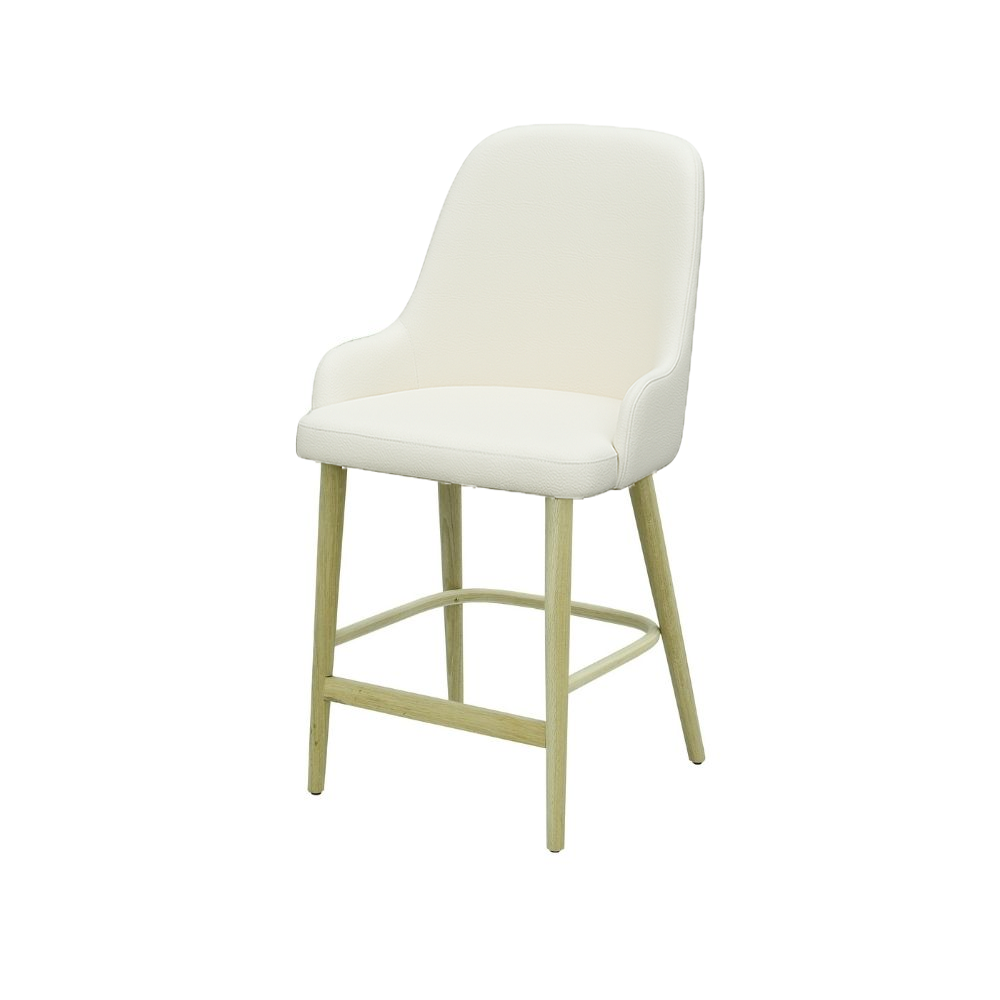 Scaun bar piele naturala BEJ | model ROCCO