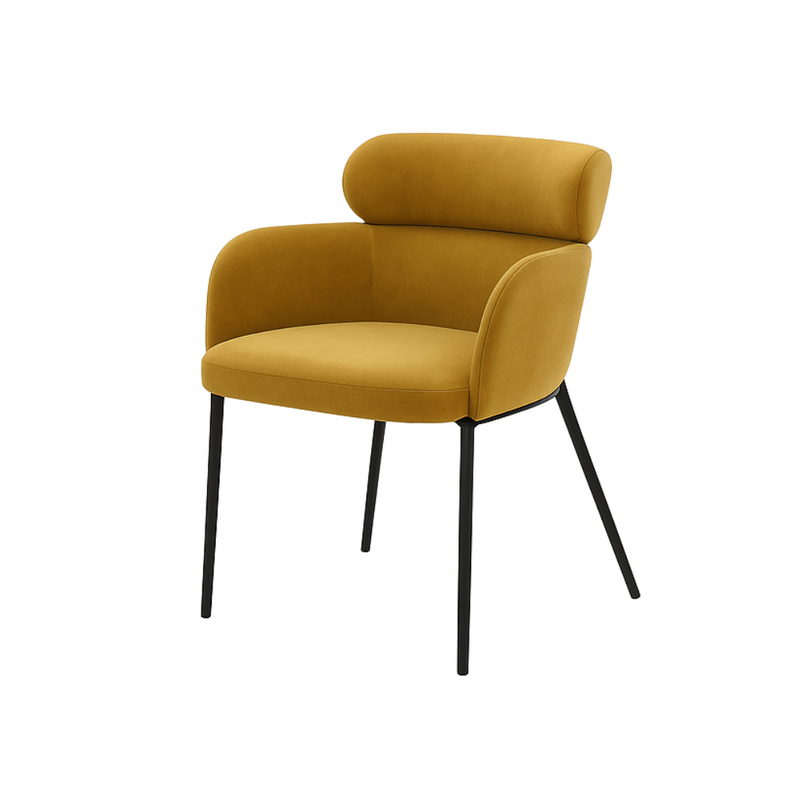 Scaun catifea GALBENA | model LENY