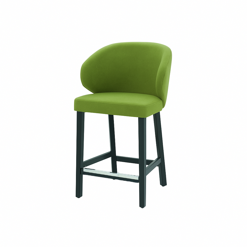 Scaun de bar catifea VERDE | model CAPRICE