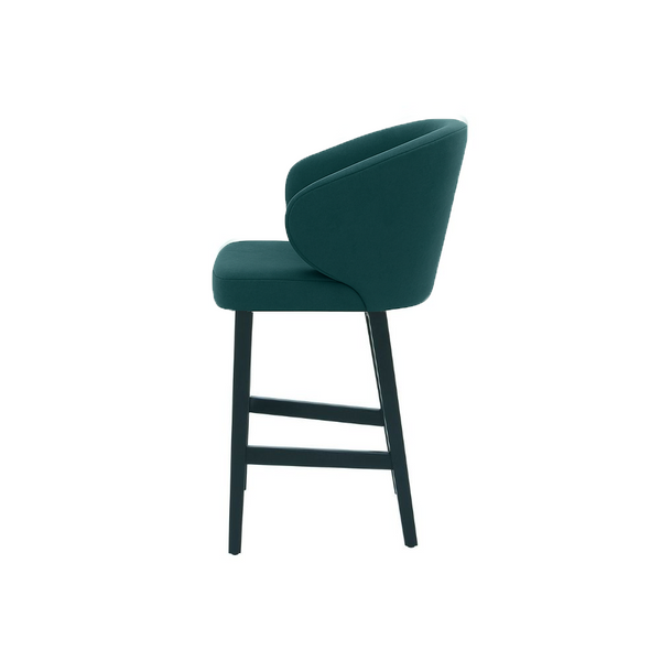 Scaun de bar catifea ALBASTRA | model CAPRICE