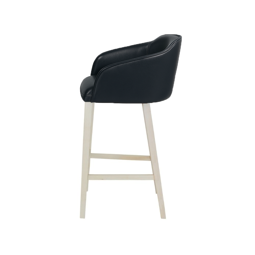 Scaun bar piele naturala BEJ | model CROCO